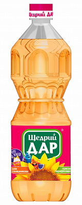 Масло подсолнечное Щедрий Дар нерафинированное вымороженное 850 мл 