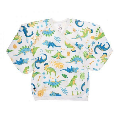 Распашонка детская ТМ Софія Dinosaurs р.56 молочный/с принтом 157156 