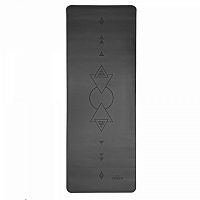 Килимок для йоги та фітнесу Dariana Геометрія 183х68х0,5 см сірий