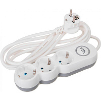 Удлинитель VEA VE2S3SWGR с заземлением 3 гн. белый 3 м 233103 
