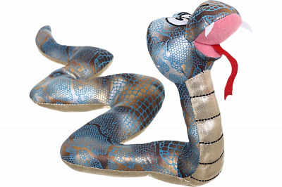 Символ года Змейка ползучая 40x17 см сине-золотой