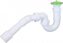 Сифон для умивальника ScandiSPA із монолітним випуском та гофротрубою L20/D40-50 mm