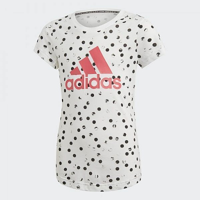 Футболка Adidas YG MH GRA TEE ED4614 152 белый
