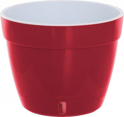 Горщик пластиковий Santino Асти круглий 2,5л червоний