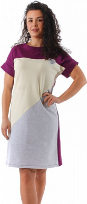 Платье домашнее женское Flis clothes Сердце р. XL фиолетовый 
