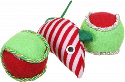Іграшка для котів Lilli Pet М'ячики та мишка 3 шт