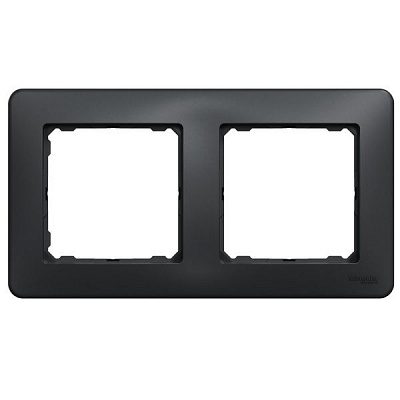 Рамка двухместная Schneider Electric Sedna Design универсальная черный SDD314802