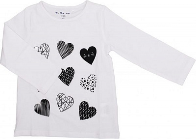 Футболка для дівчаток 5.10.15. 3H3924 р.98 білий із принтом