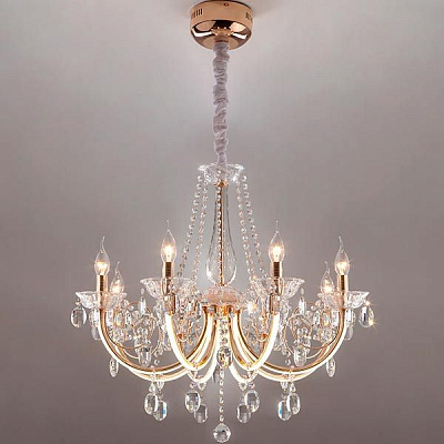 Люстра підвісна Strotskis Freedom пульт ДК LED 32 Вт 8x60 Вт E14 золото 412/8