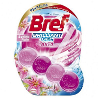 Туалетный блок Bref Brilliant гель Весенний дождь 42 г 