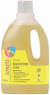 Гель для машинной и ручной стирки Sonett для цветных тканей 1,5 л