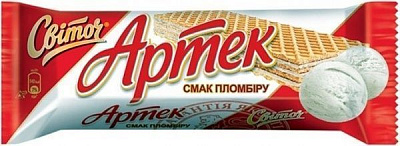 Вафли Світоч Артек вкус пломбира 80 г 4823000915718 