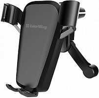 Автодержатель для телефона Soft Touch Gravity Holder ColorWay (CW-CHG03-BK) черный