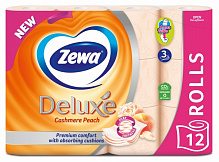 Туалетний папір Zewa Deluxe персик тришаровий 12 шт.