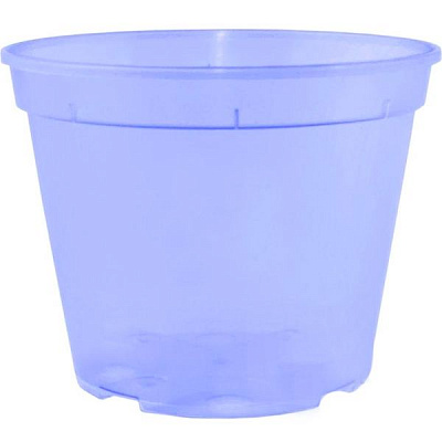Горшок дренажный Алеана круглый 0,28л фиолетовый прозрачный (114073) 