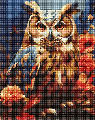 Алмазная мозаика без подрамника Лесной филин ©art_selena_ua Ideyka