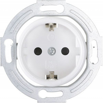 Механизм розетки с заземлением UP! (Underprice) Retro белый HSN-SCP.H1G1WG-WH