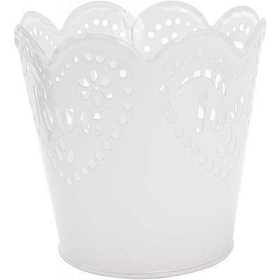 Декоративне відерце біле 12x11.5 см