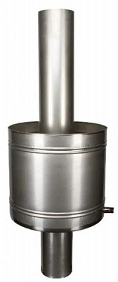 Труба з баком для води 1 м з кришкою 27 л на трубі 1 мм нерж Ф120 мм LIRA-LTD