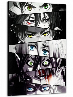 Картина на полотні 50х70 Аніме Атака Титанів - Очі МК 10055 70x50 см ЕО238