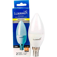 Лампа светодиодная Luxray 5 Вт C37 матовая E14 220 В 3000 К LX430-B35-1405 
