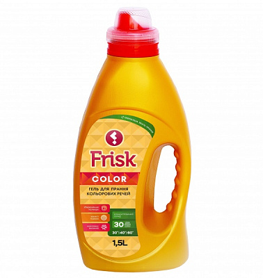 Гель для машинного та ручного прання Frisk Color Преміальна якість 1,5 л