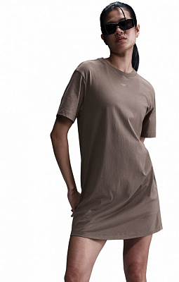 Платье Nike W NSW ESSNTL SS DRESS TSHRT DV7882-233 р.S бежевый