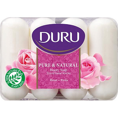 Мило Duru Pure&Natural Троянда 85 мл 340 г 4 шт./уп.