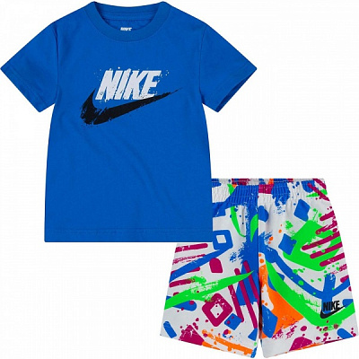 Комплект дитячого одягу Nike B NSW THRILL TEE SHORT SET 86J176-001 р. 5 червоний
