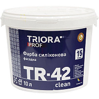 Фарба силіконова водоемульсійна Triora TR-42 clean мат білий 10л 