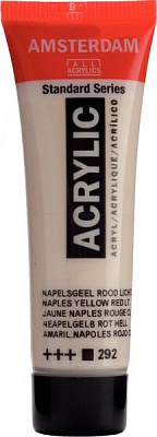 Краска акриловая неаполитанский желто-красный светлый 292 20 мл Amsterdam Standart Royal Talens