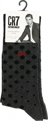 Носки CR7 8272-80-109 2 пары серый с черным р.40-46