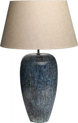 Настольная лампа декоративная Bernardo с абажуром голубой крафт 
