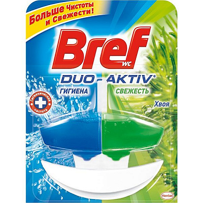 Гигиенический блок для унитаза Bref Duo-Aktiv Хвоя с корзинкой 50 мл