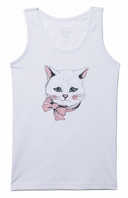 Майка для девочек KOSTA р.122–128 белый 2646-1 