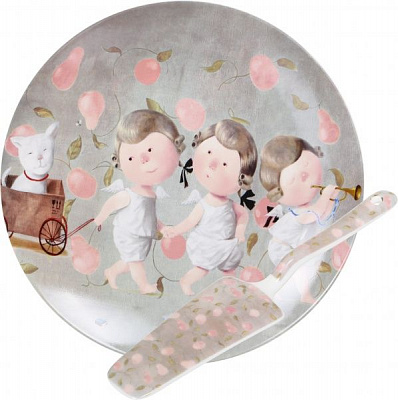 Блюдо для торта Мы везем с собой кота 24 см 924-351 Gapchinska 