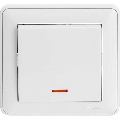 Вимикач одинарний прохідний W-59 VS616-157-18 білий