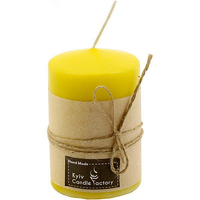 Свеча Candle Factory EcoLife желтая 90 мм