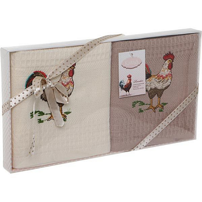 Набір рушників Karna Півні 2 шт