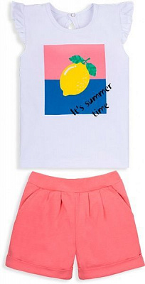 Костюм GABBI KS-20-14-2 Туті-фруті р.98 білий із рожевим 12106