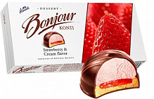 Десерт Bonjour клубника со сливками 232 г (4823012211907) 