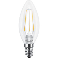 Лампа світлодіодна Maxus FM-C 1-LED-538-01 C37 4 Вт E14 4100 К 220 В прозора 