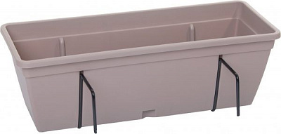 Ящик балконний з кріпленням Sanja IPPI Анверсо мокко прямокутний 15.8л мокко