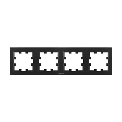 Рамка четырехместная Panasonic Karre Plus 55 горизонтальная черный WDTF08042BL-UA1