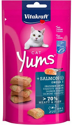 Лакомство для котов Vitakraft Yums Омега 3 с лососем 40 г