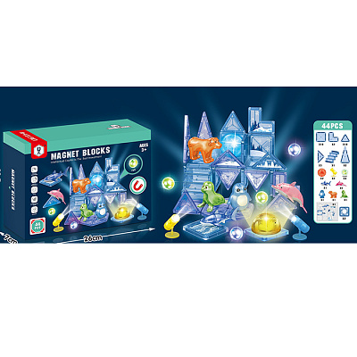 Конструктор магнітний IQHB Північ та морські мешканці 44 деталі HD124A-1