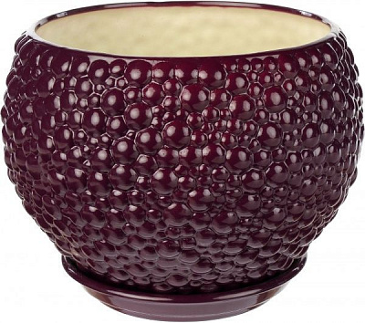 Горщик Оріана-Запоріжкераміка Куля bubble круглий 4,1л фіолетовий (037-1-171)