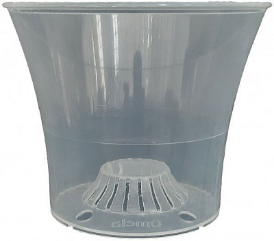 Горшок пластиковый Омела Орхидея 0,6 л круглый прозрачный 