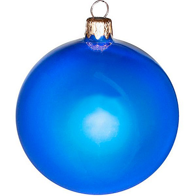 Шар стеклянный d80 глянец синий