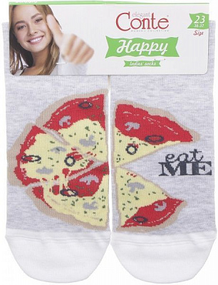 Шкарпетки Conte CE Happy 17С-21СП 129 р. 23 світло-сірий